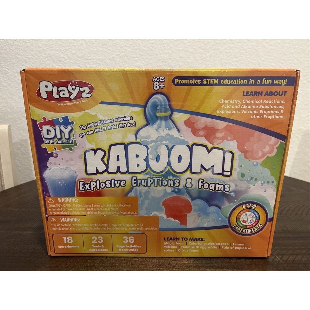 Playz KABOOM Explosive Eruptions & Foams - Stem Experiments-Box Sealed!